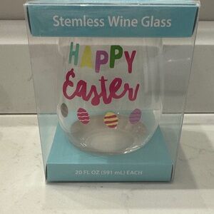 Smart Living 20 Fl oz Stemless Happy Easter Spring Wine Glass